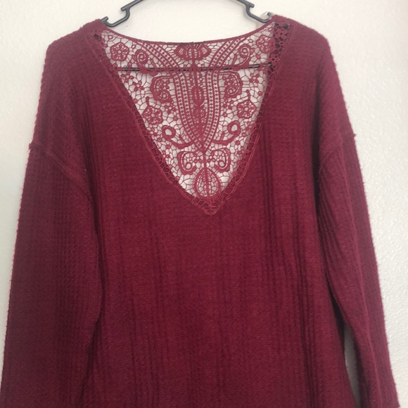 Women Sweater Shrug Large Wine Color New - Picture 6 of 14